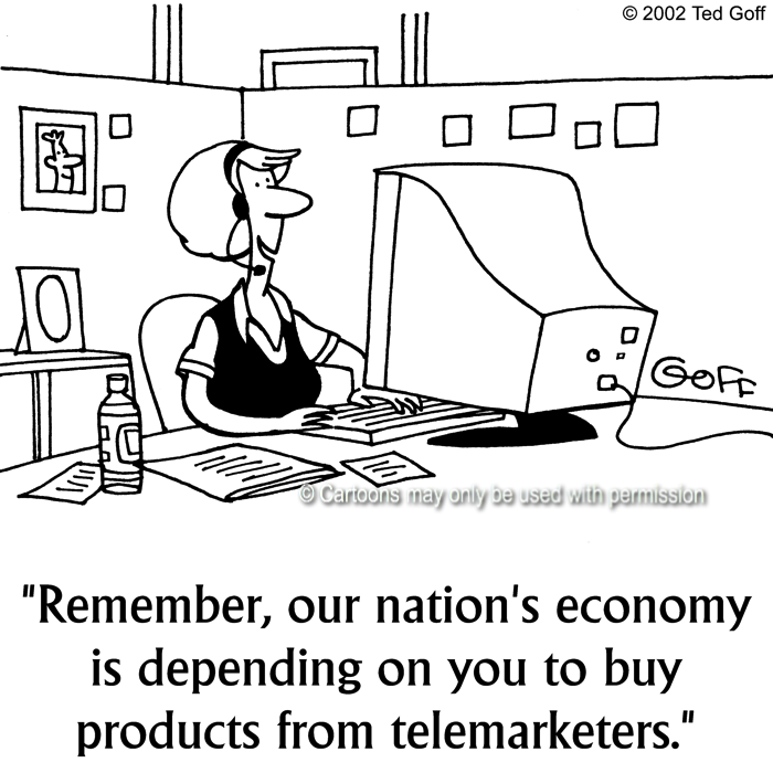 Cartoon about telephone