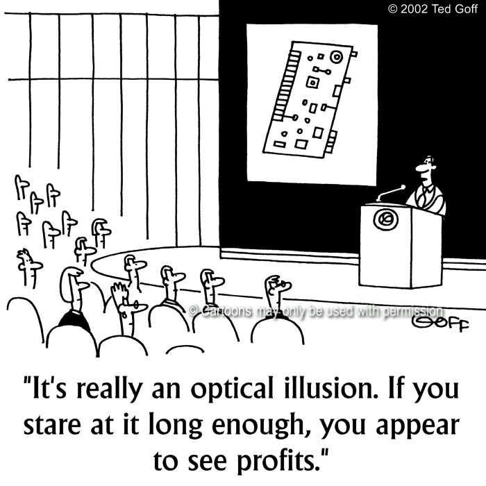Cartoon about financial