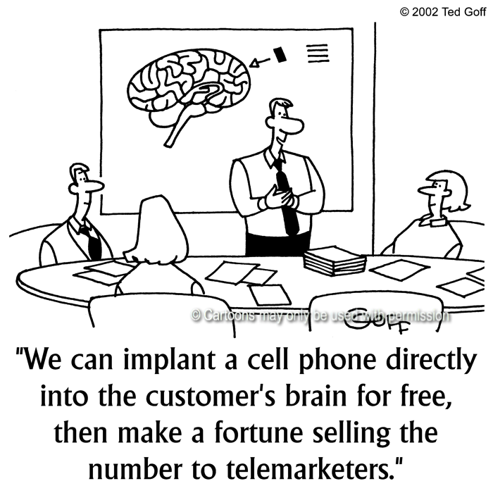 Cartoon about telephone