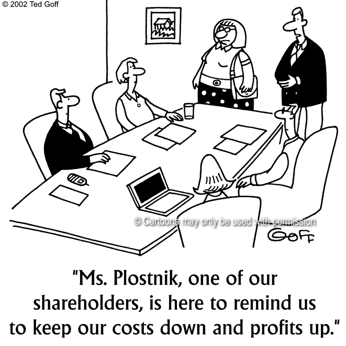 Cartoon about financial