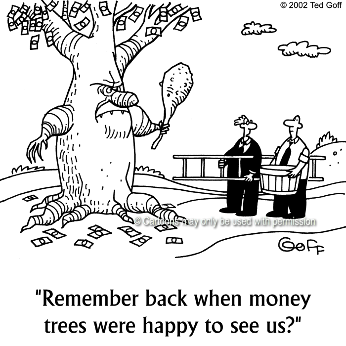 Cartoon about financial