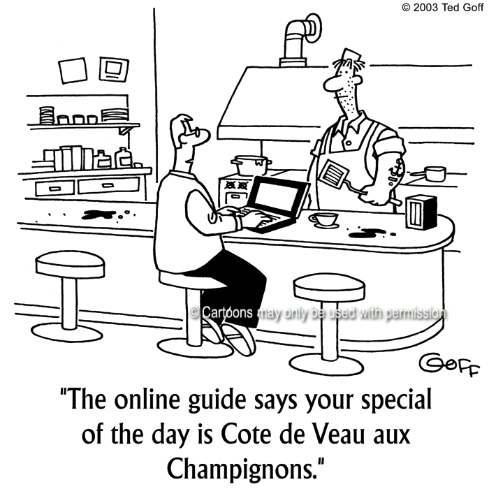 Cartoon about computer