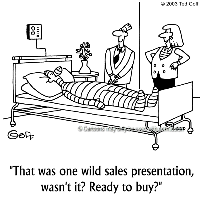Cartoon about sales