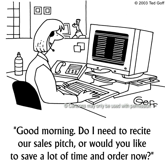 Cartoon about telephone