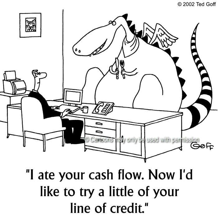 Cartoon about financial