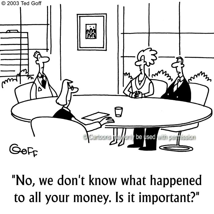 Cartoon about financial