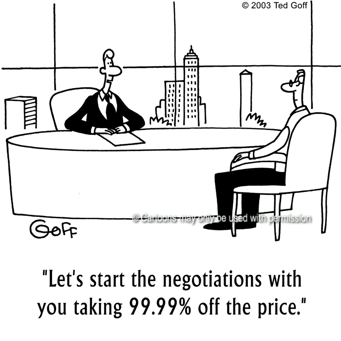 Cartoon about sales