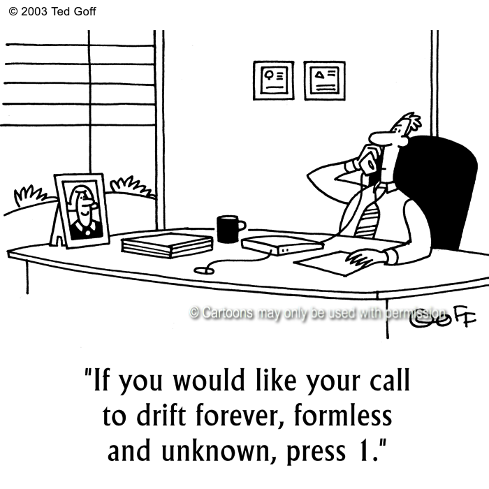 Cartoon about telephone