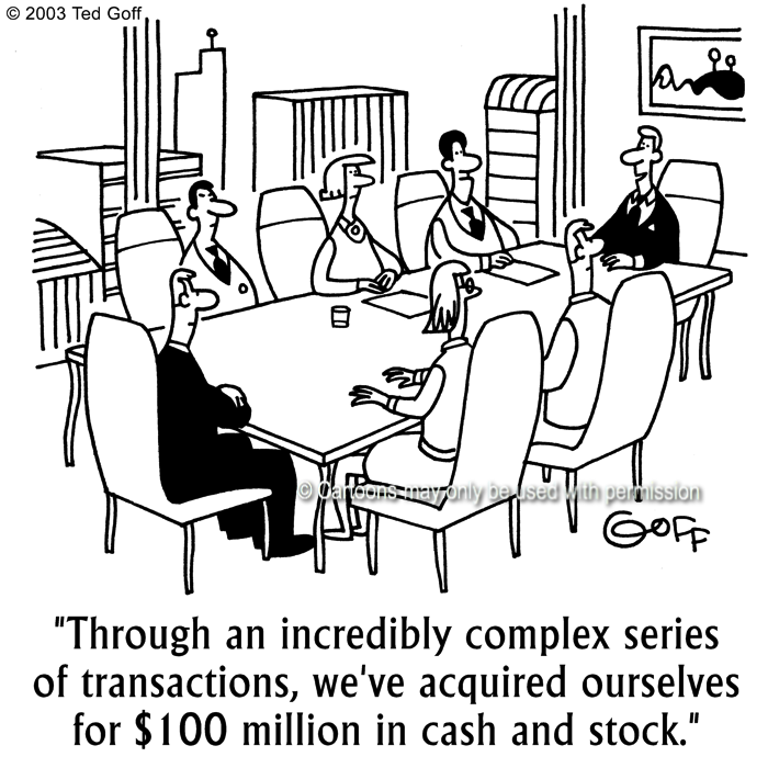 Cartoon about financial