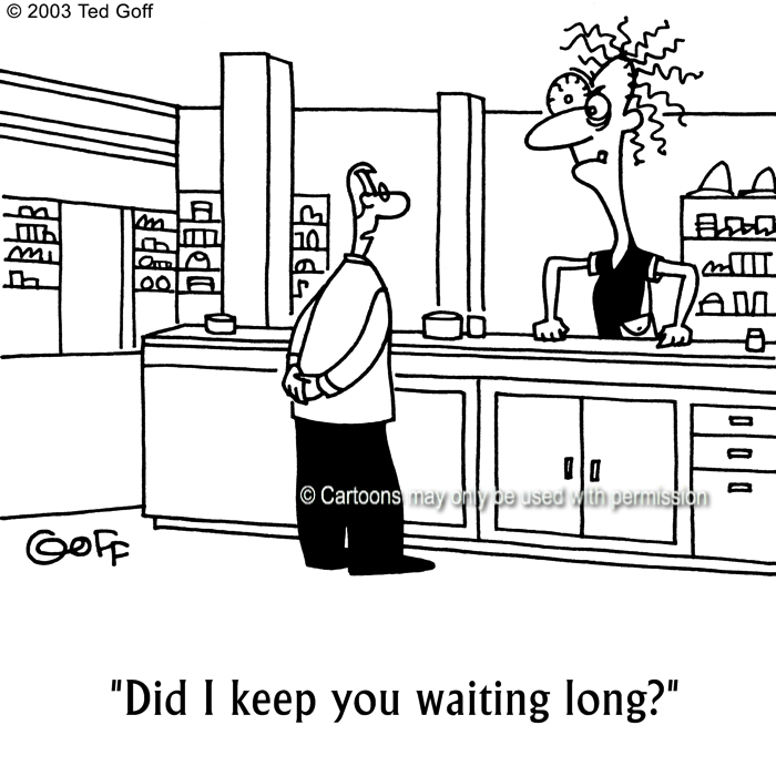 Cartoon about customer service