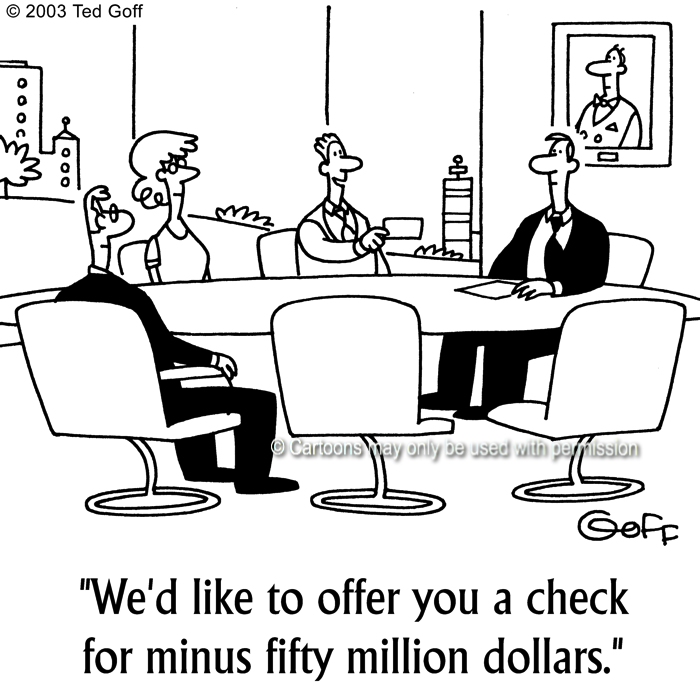 Cartoon about financial