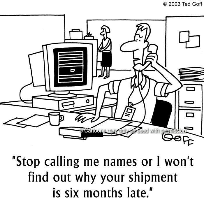 Cartoon about customer service