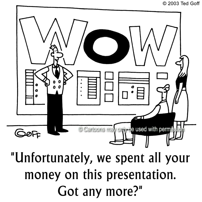 Cartoon about financial