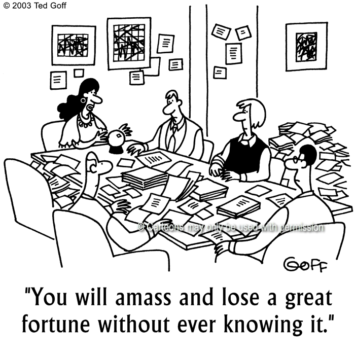 Cartoon about financial