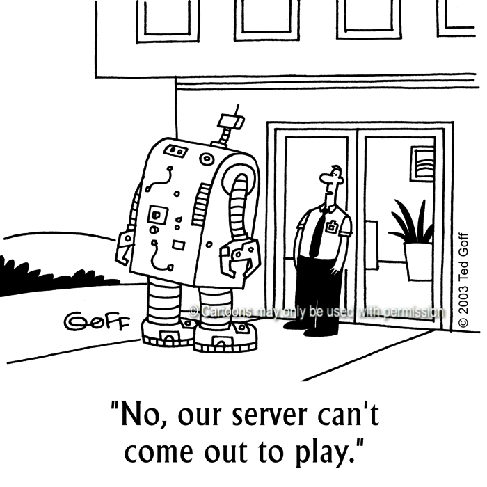 Cartoon about computer