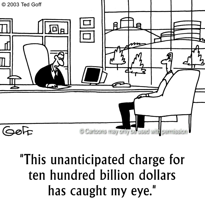 Cartoon about financial