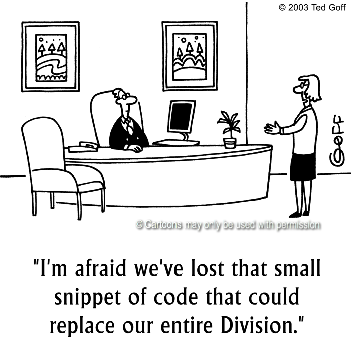 Cartoon about computer