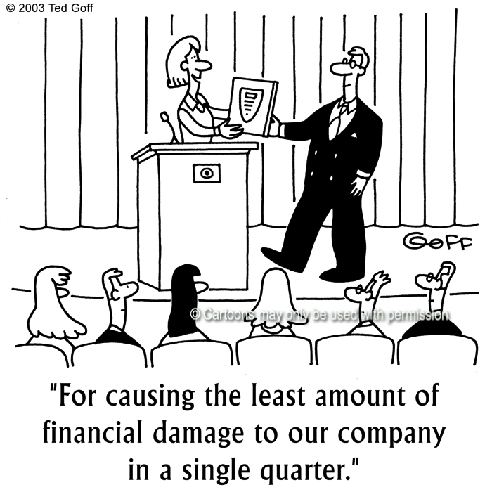 Cartoon about financial