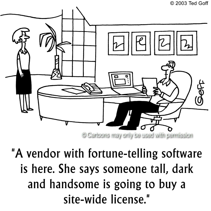 Cartoon about computer