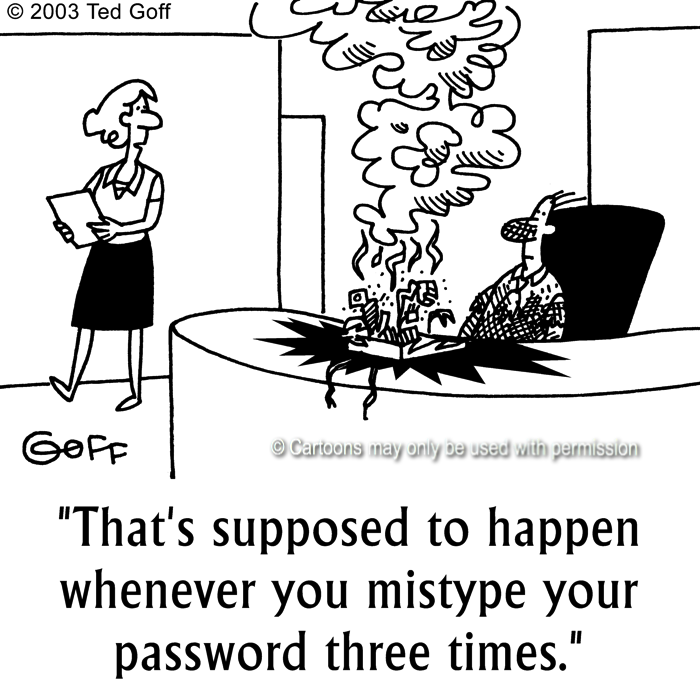 Cartoon about computer