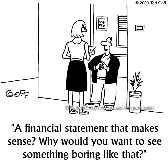 Cartoon about financial