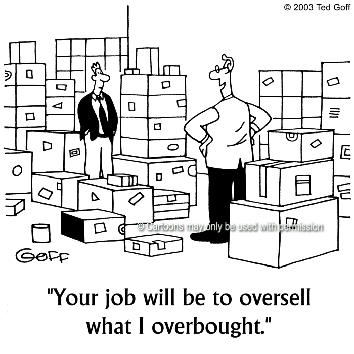 Cartoon about sales
