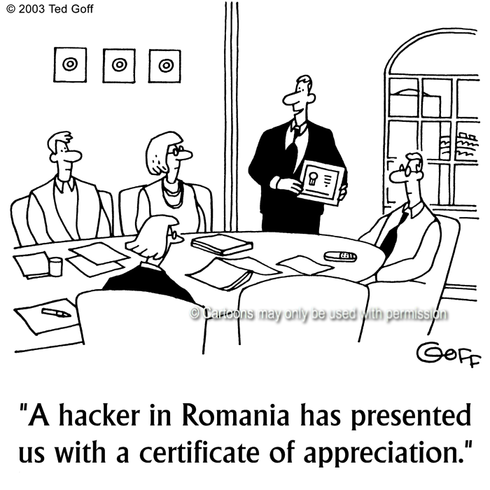 Cartoon about computer