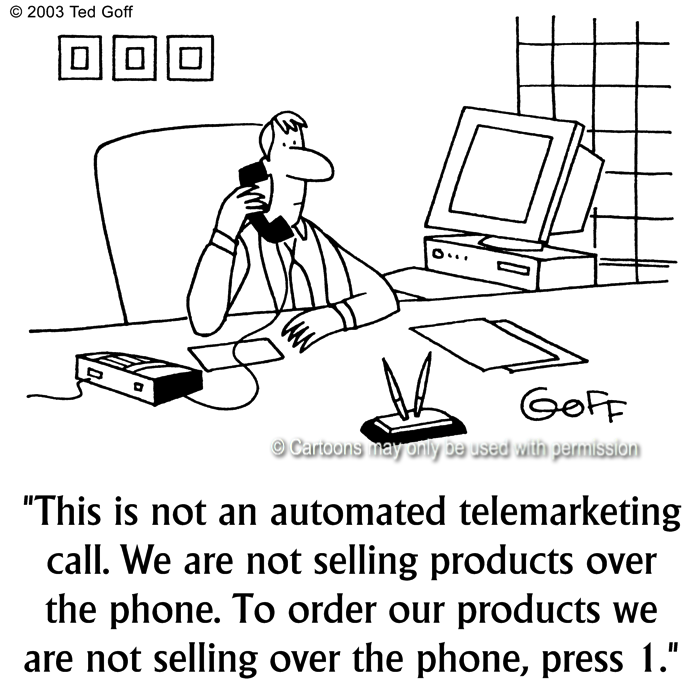 Cartoon about telephone