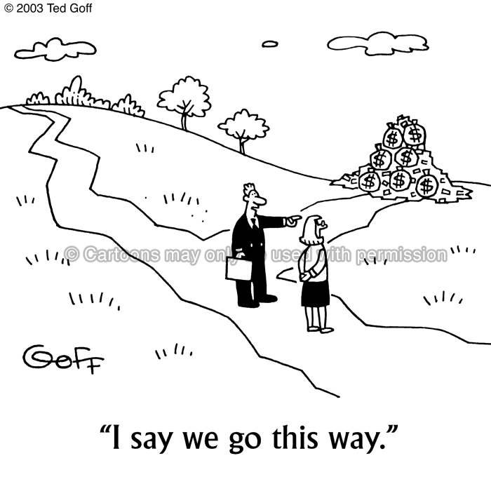 Cartoon about financial