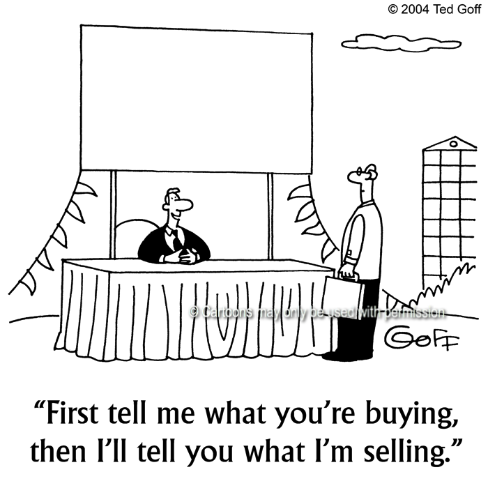 Cartoon about sales