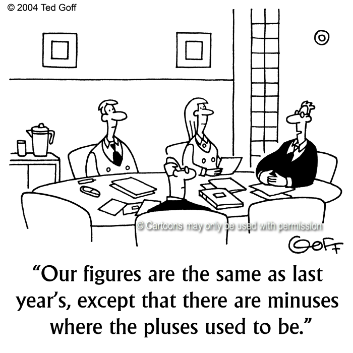 Cartoon about financial
