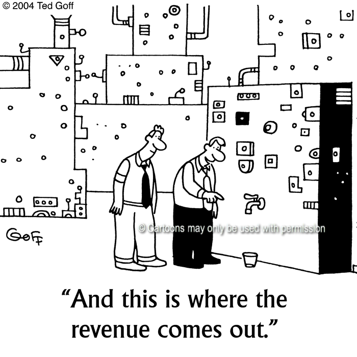 Cartoon about financial