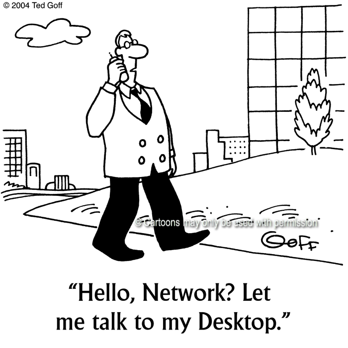 Cartoon about computer