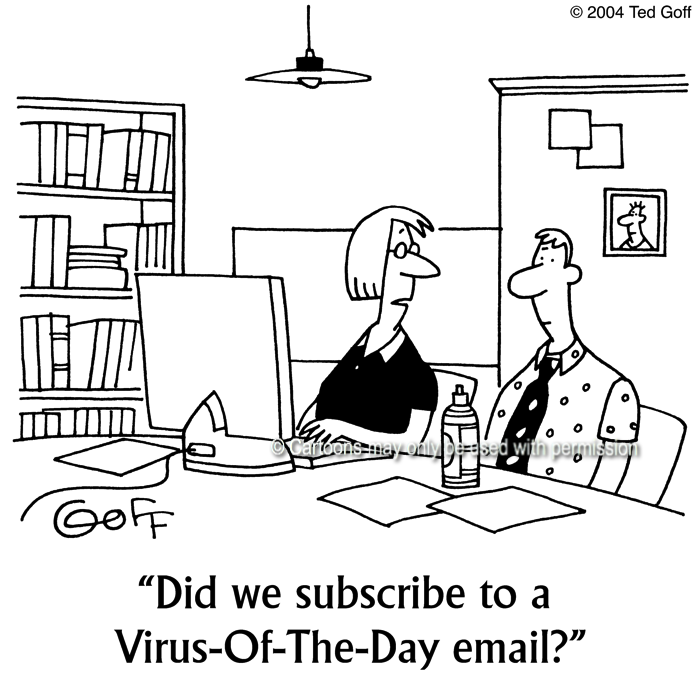 Cartoon about computer