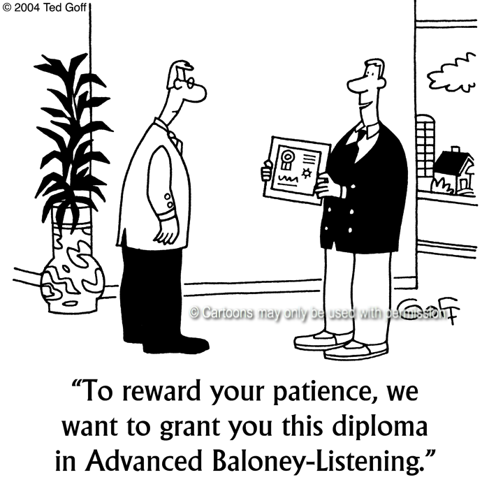 Cartoon about customer service