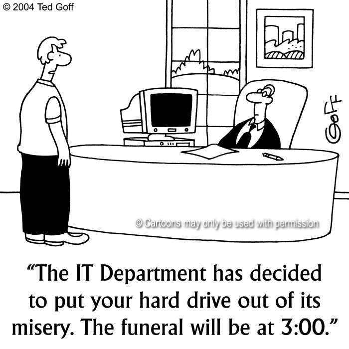 Cartoon about computer