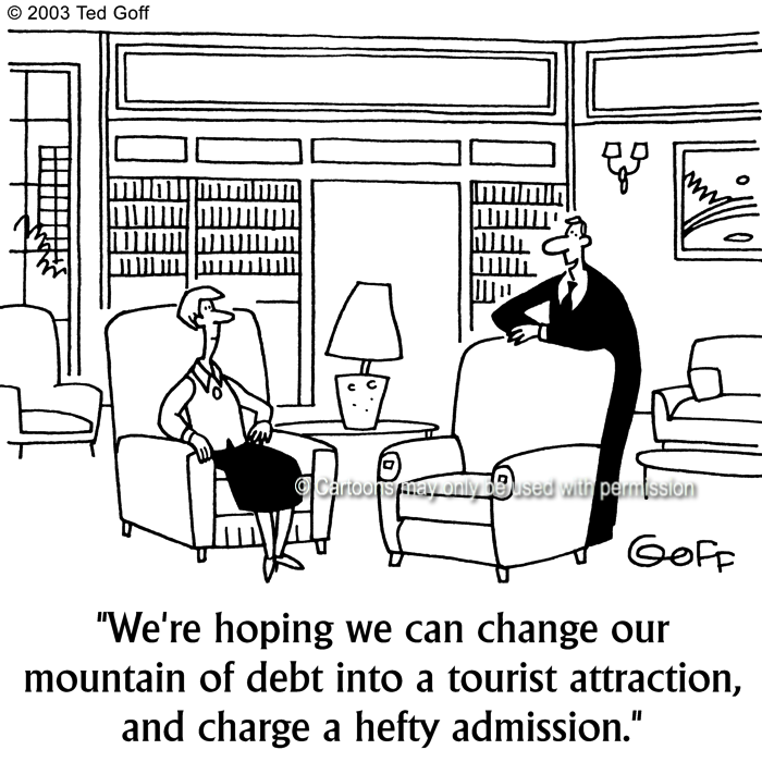Cartoon about financial