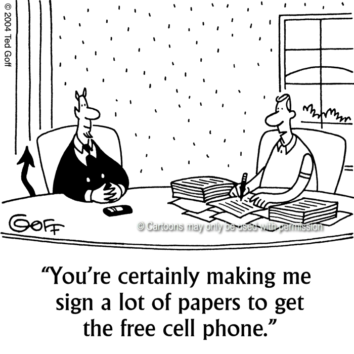 Cartoon about telephone