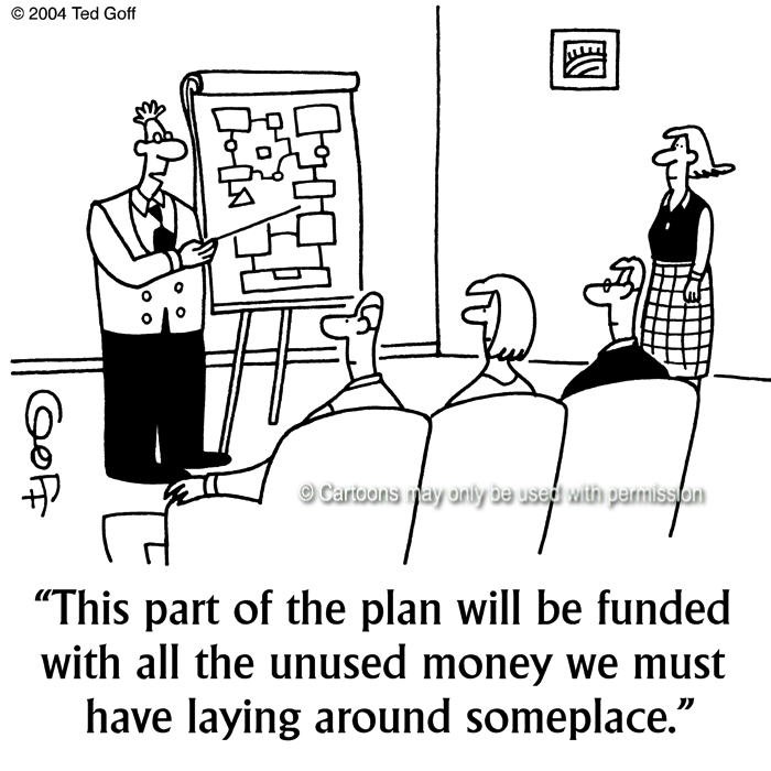 Cartoon about financial