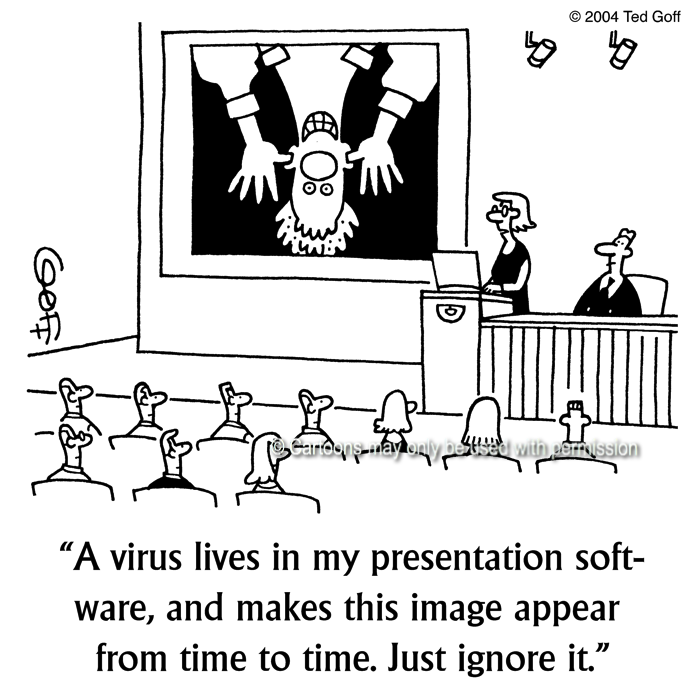 Cartoon about computer
