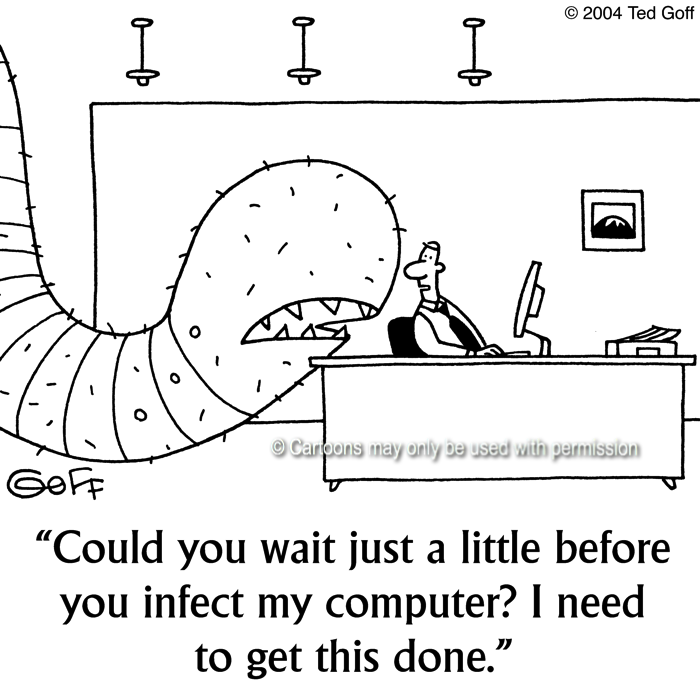 Cartoon about computer