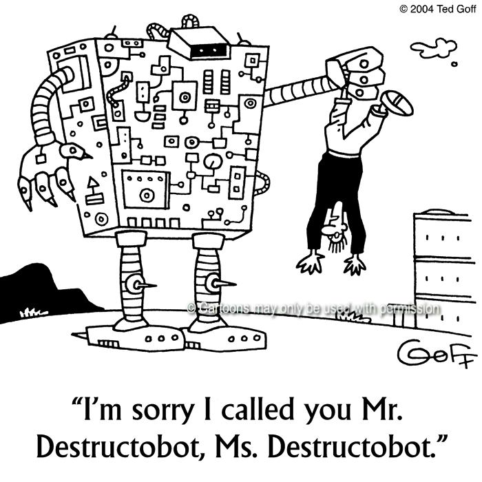 Cartoon about computer