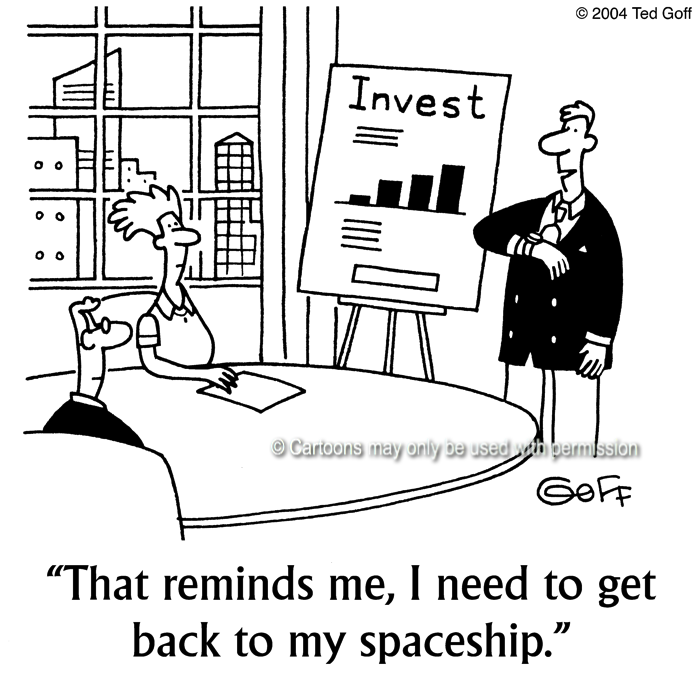 Cartoon about financial