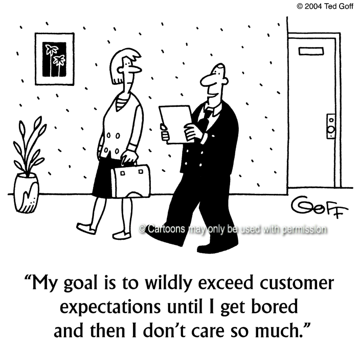 Cartoon about customer service