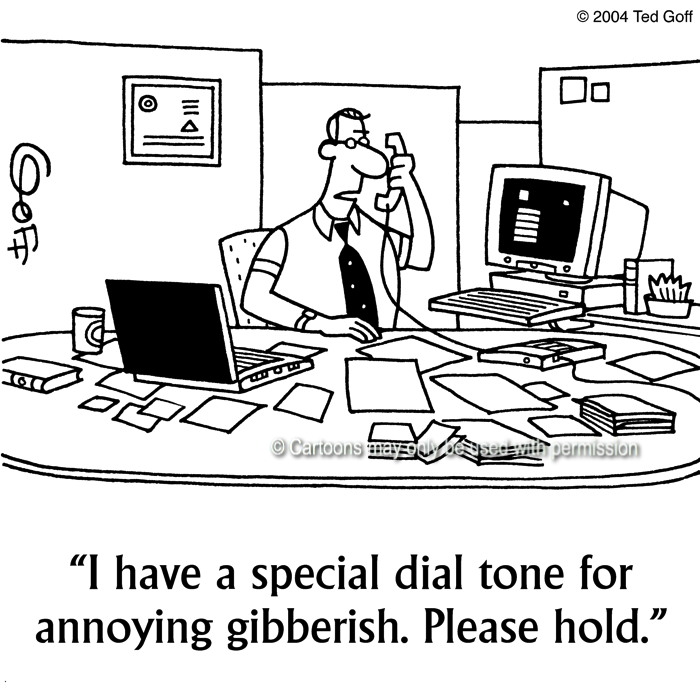 Cartoon about telephone