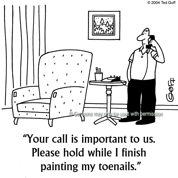 Cartoon about customer service