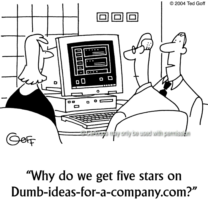Cartoon about computer