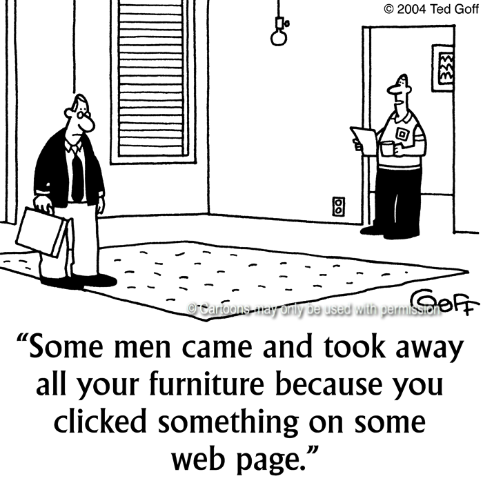 Cartoon about computer