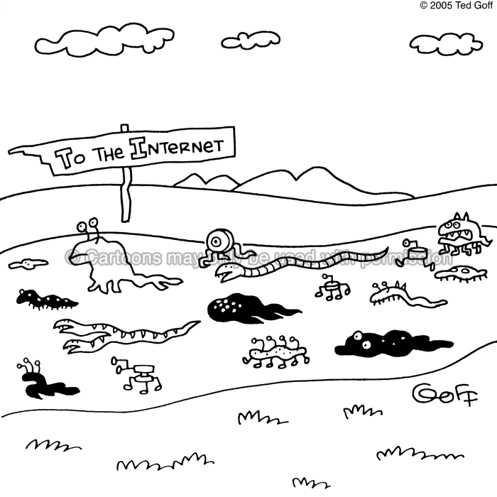 Cartoon about computer
