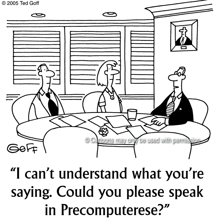 Cartoon about computer